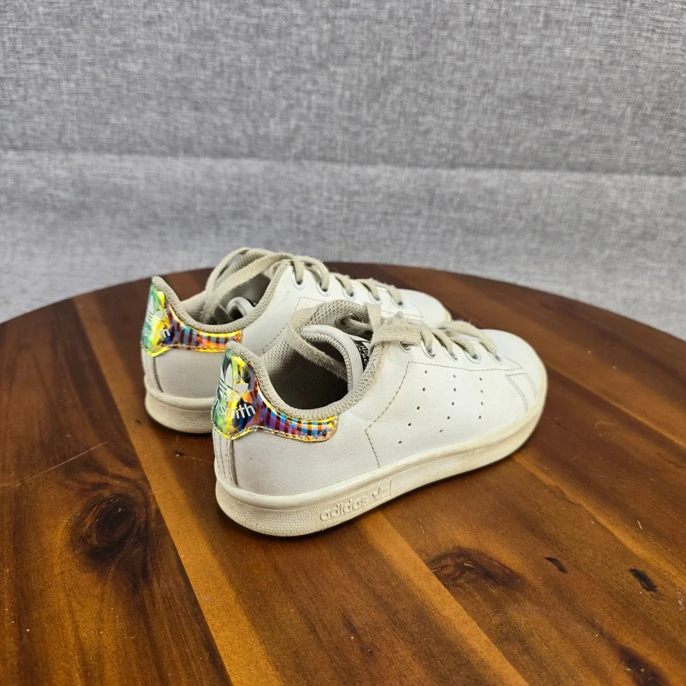 Adidas Stan Smith J White Iridescent‎ Kids Sneakers EH0782 Size 11K